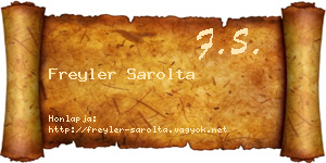 Freyler Sarolta névjegykártya