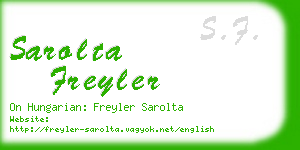 sarolta freyler business card